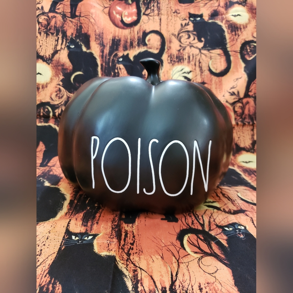 Rae Dunn Poison Pumpkin Decor Black New